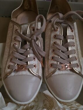 Michael Kors Blush and Rose Gold Low-Top Sneakers